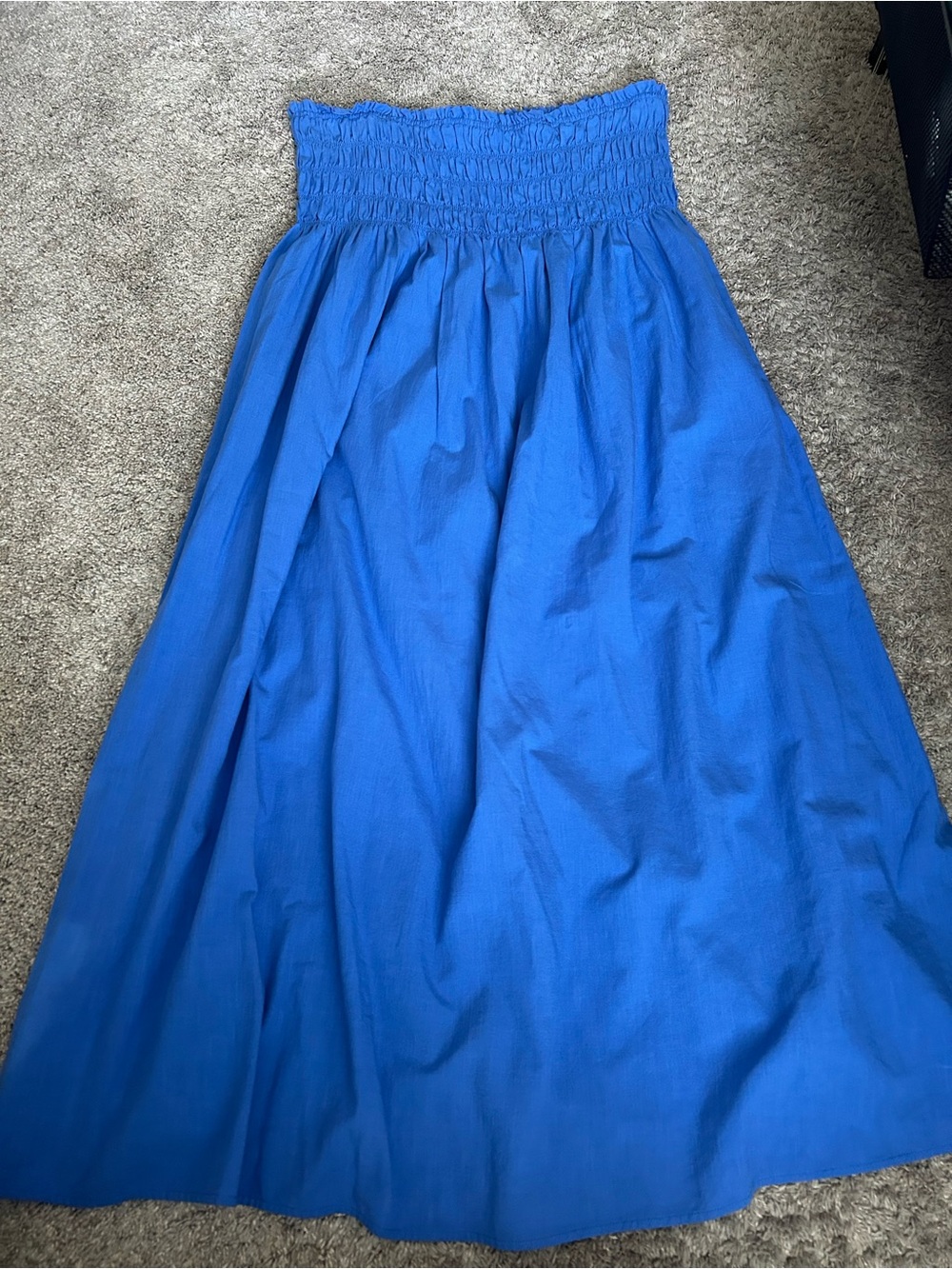 Universal Thread Royal Blue Strapless Smocked Maxi Dress